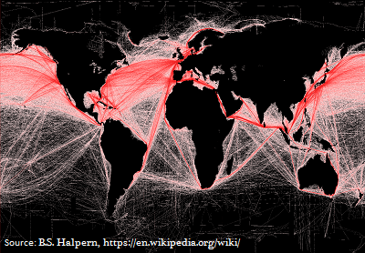 An Ultimate Guide to a Career in The Merchant Navy 1 Merchant Navy: A Global Map of “How Busy” some of the Current Shipping Routes Are