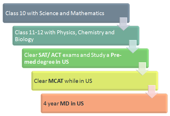 (Figure) MBBS abroad: MBBS in USA Pathway 2