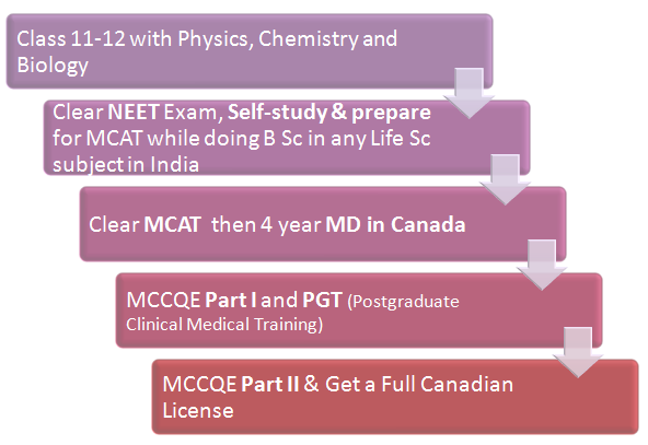 (Figure) MBBS Abroad: MBBS in Canada Pathway 2