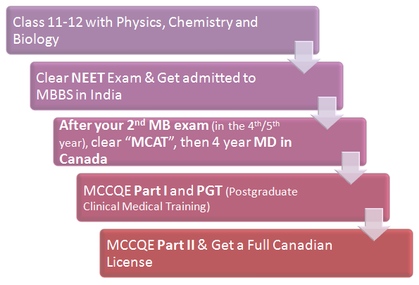 (Figure) MBBS Abroad: MBBS in Canada Pathway 3
