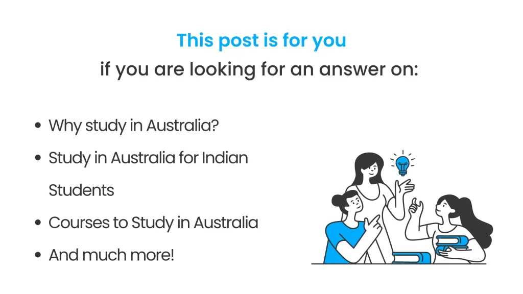 What all is covered in this post of study in Australia