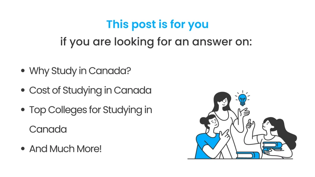 What all is covered in this post of study in Canada
