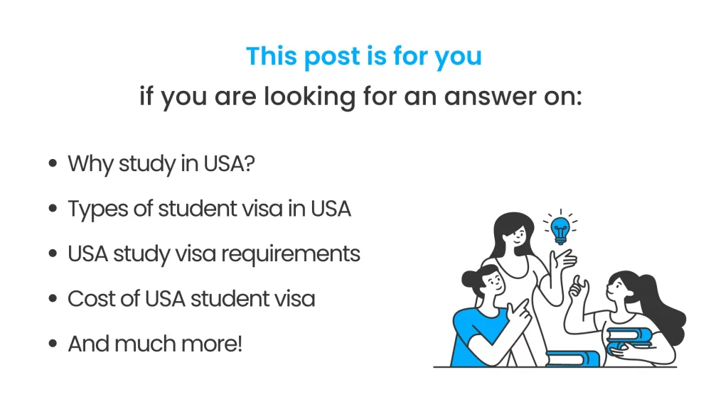 What all is covered in this student visa USA post