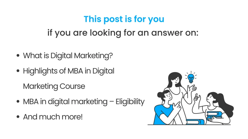 What all is covered in this post of mba in digital marketing