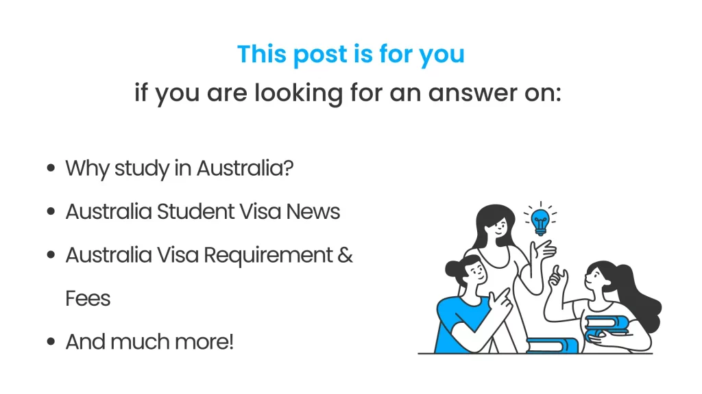 What all is covered in this post of student visa australia
