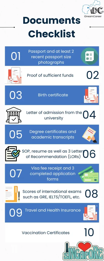 Singapore student visa checklist