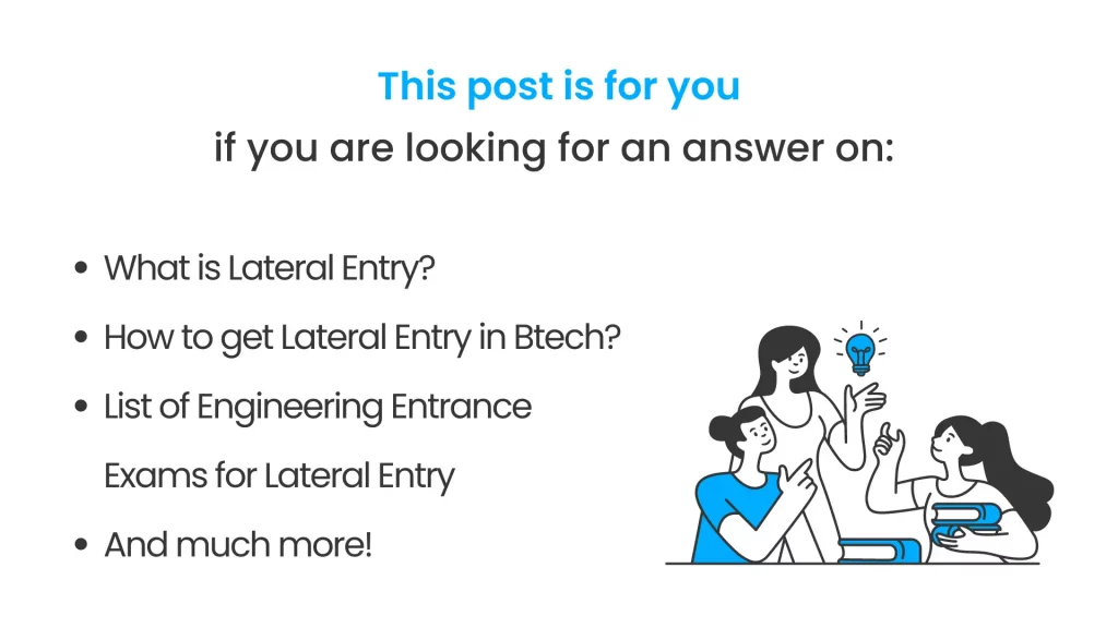 Lateral Entry Means Exams Colleges Admission Process Advantage