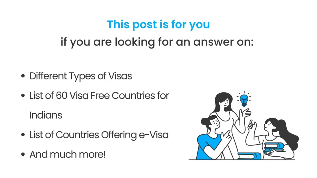 What all is covered in this post Free Visa for Indians