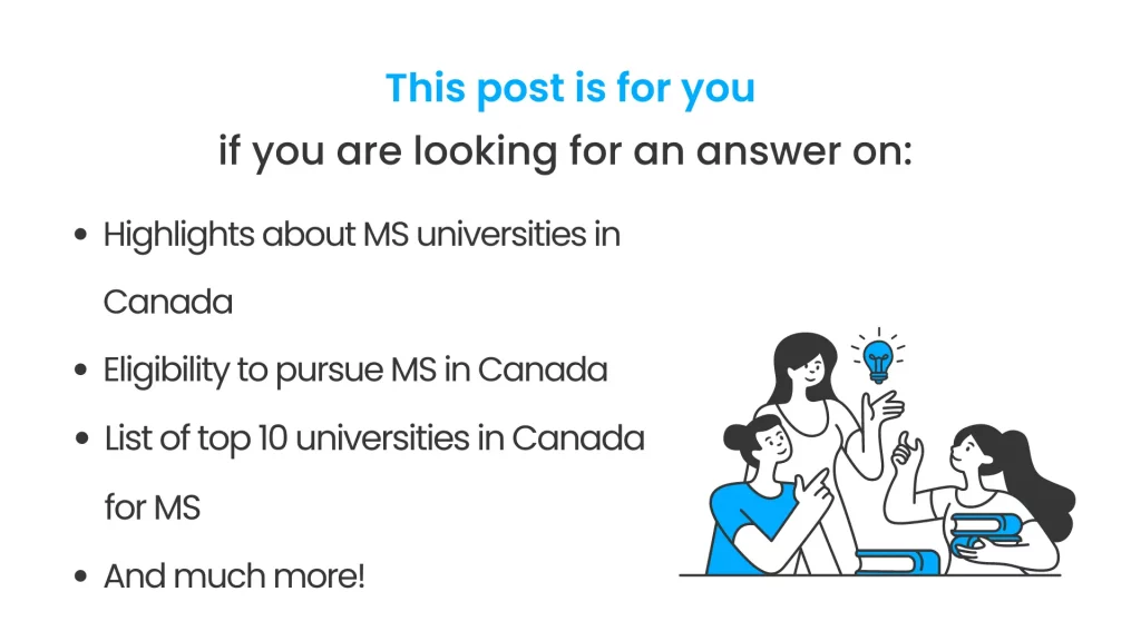 highlights of universities in canada for ms