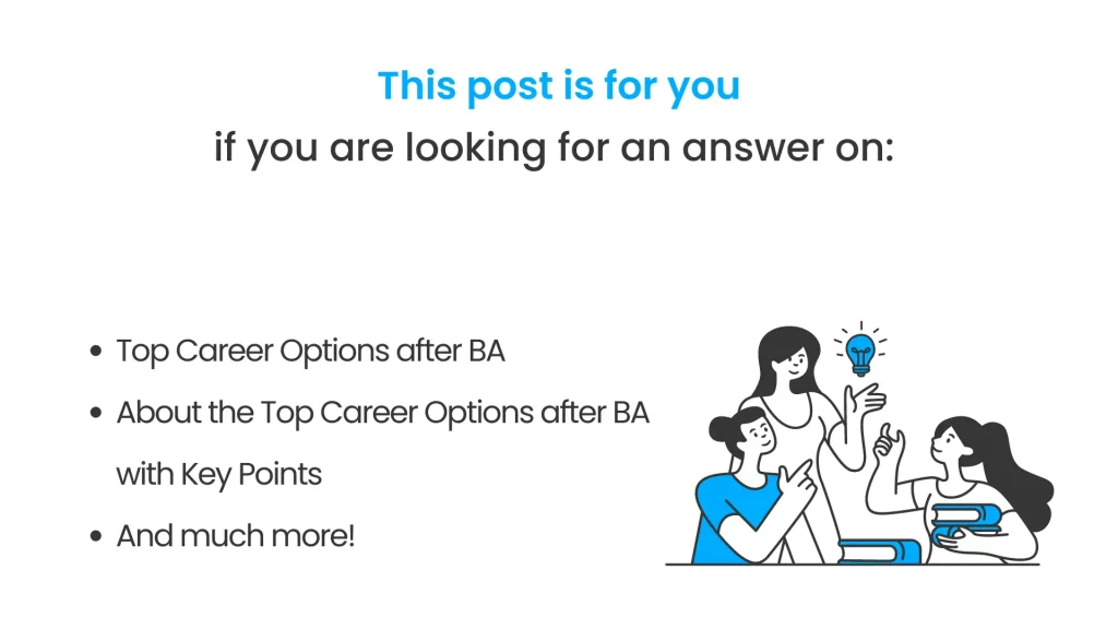 What all is covered in this post of career options after ba