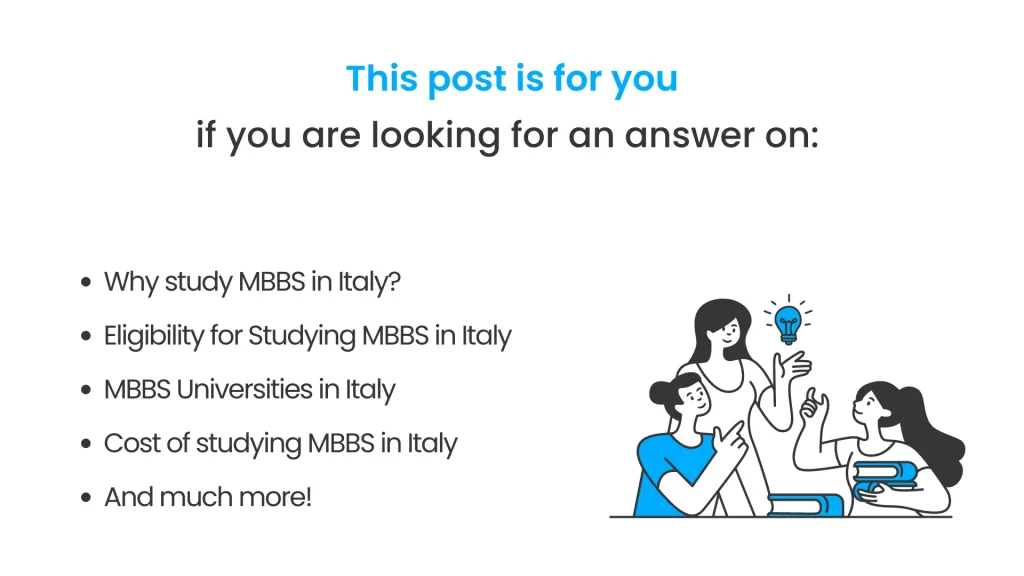 What all is covered in this post of mbbs in italy