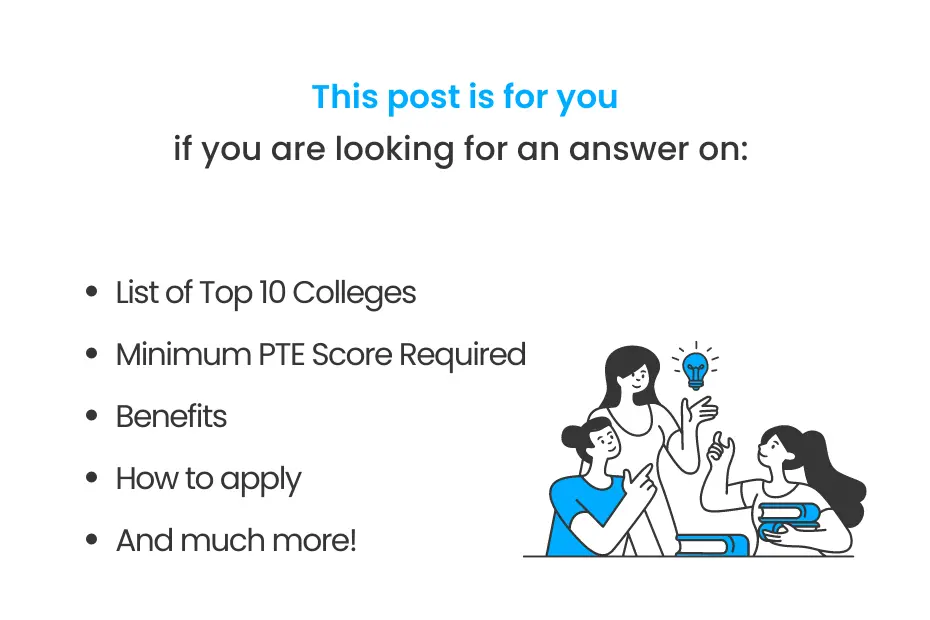 highlights of pte accepted colleges in canada