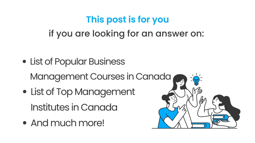 Business Management Courses in Canada Post Cover