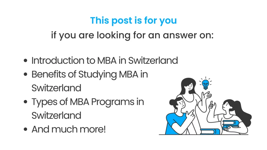 MBA in Switzerland Post Covered
