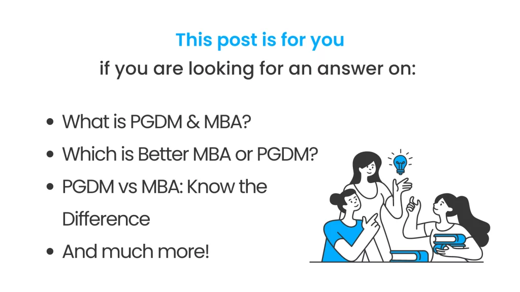 PGDM Vs MBA Post Covered