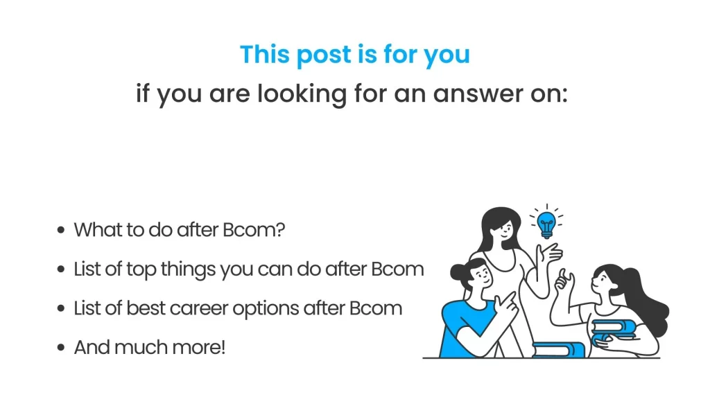 What all is covered in this post of career options after bcom