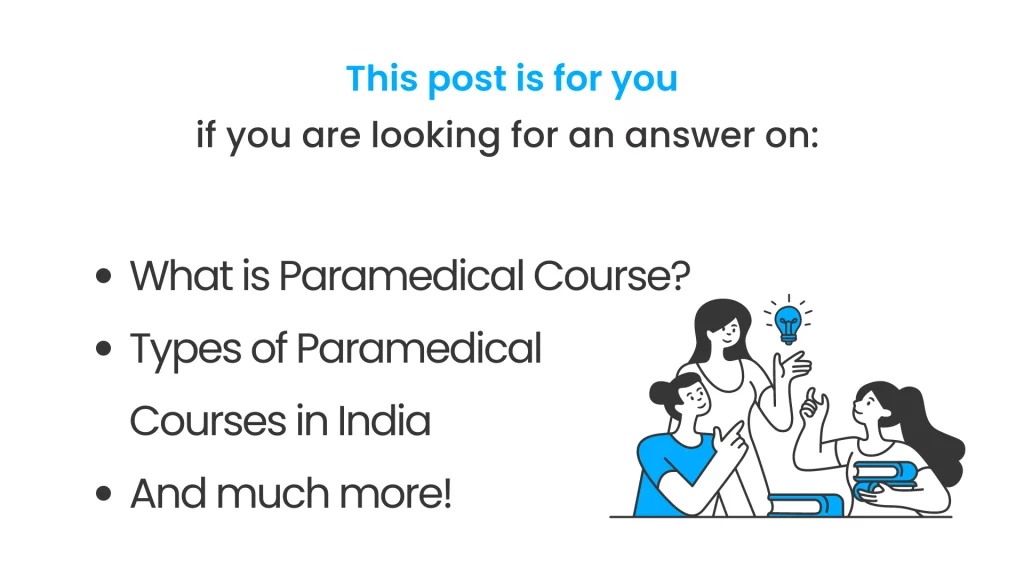 paramedical courses after the 12th Post Covered