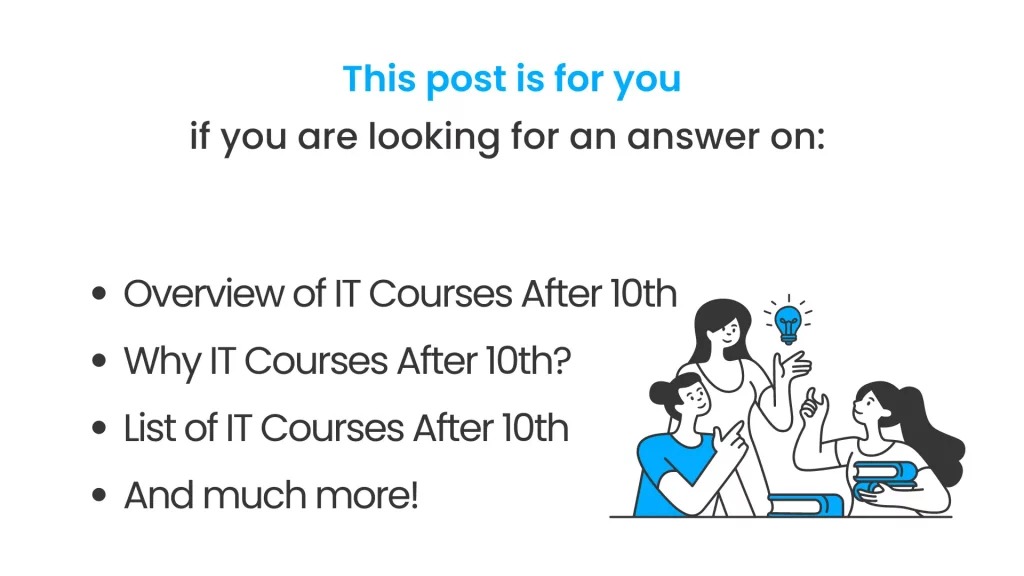 List of IT courses after 10th Post Covered