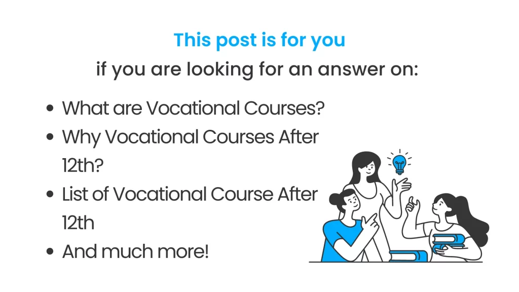 vocational Courses After 12th Post covered