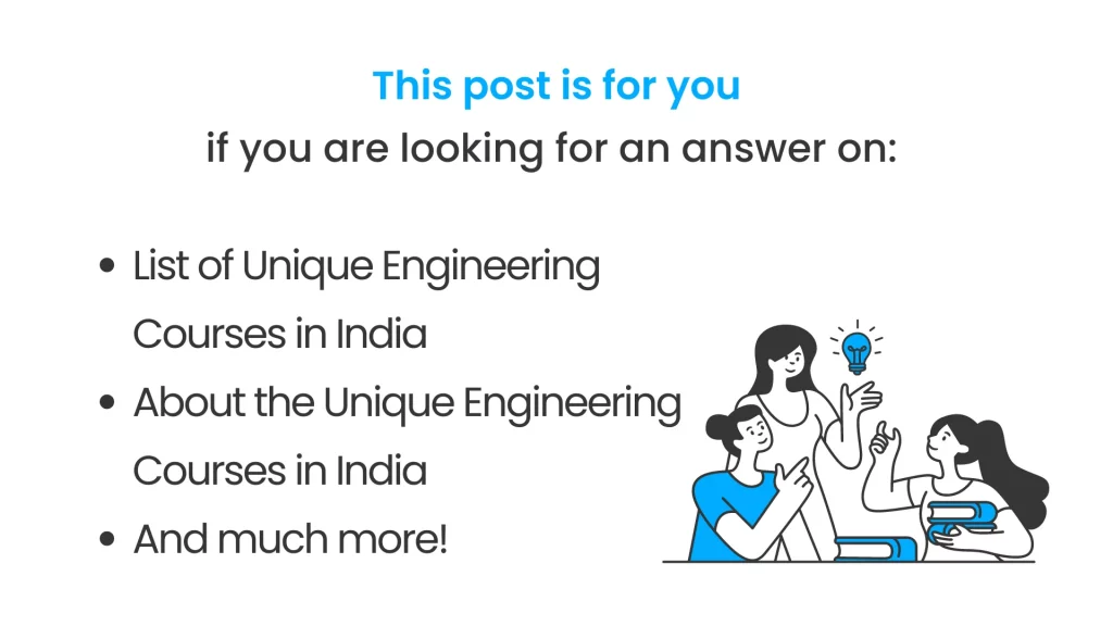 Unique Engineering Courses in India Post Covered