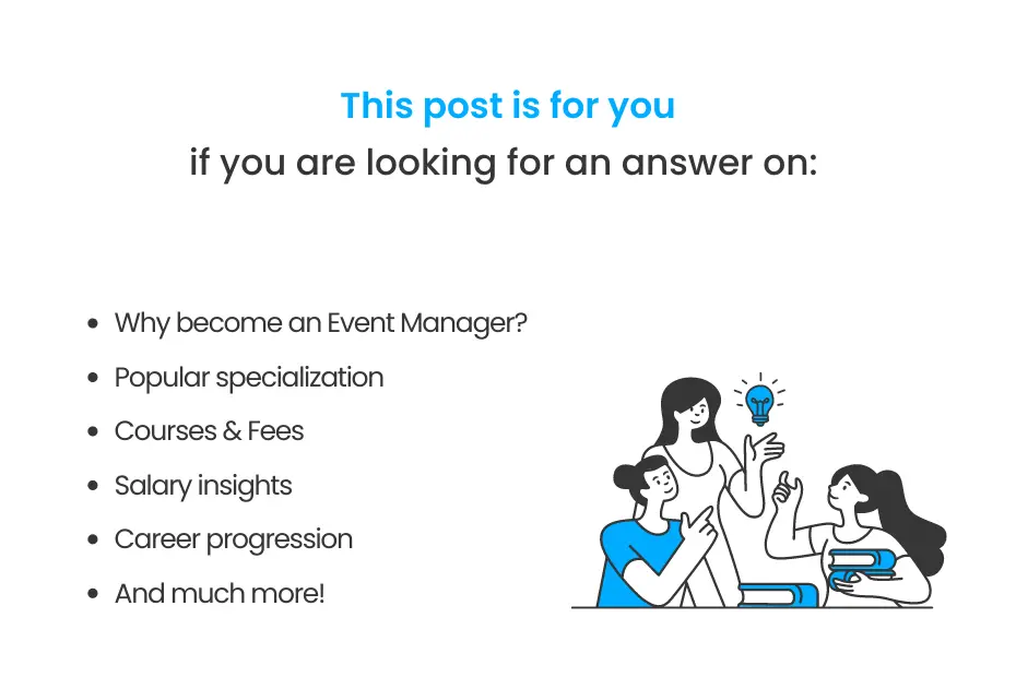 highlights of how become an event manager