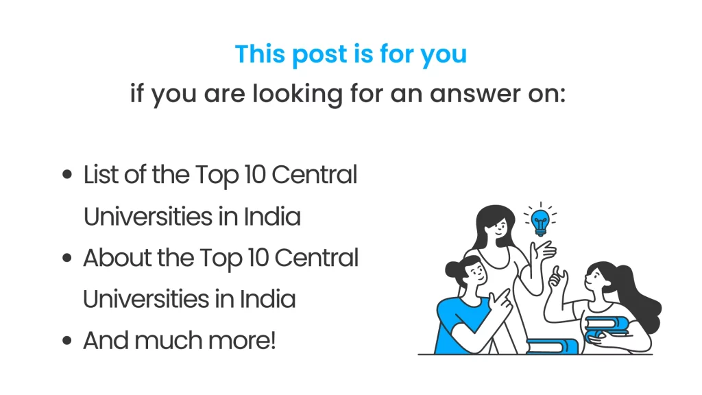 top 10 central university in india post covered